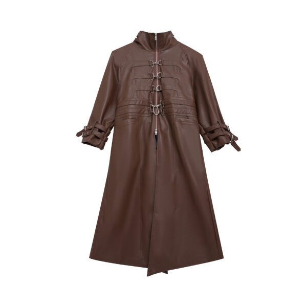 Women's Fashionable Knee Length Jacket - Image 3