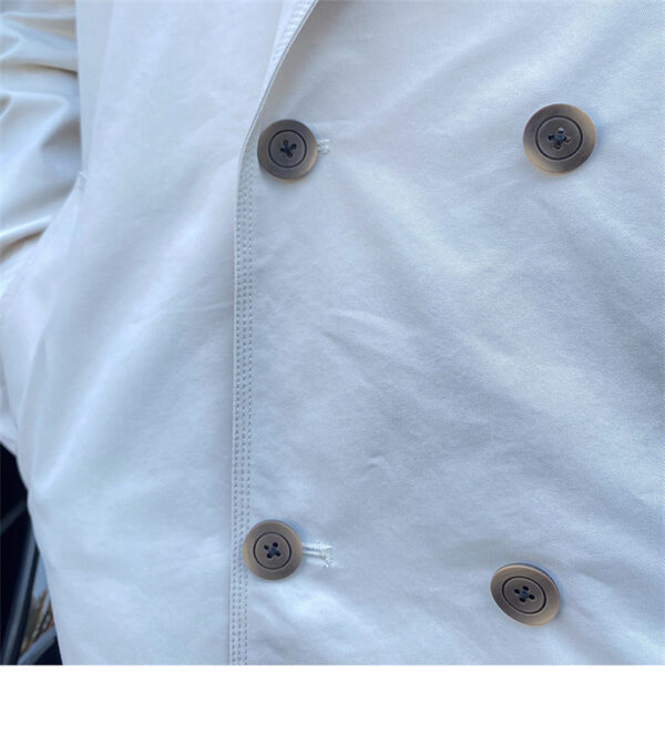 Mid-length Trench Coat With Double-breasted Lapels - Image 3
