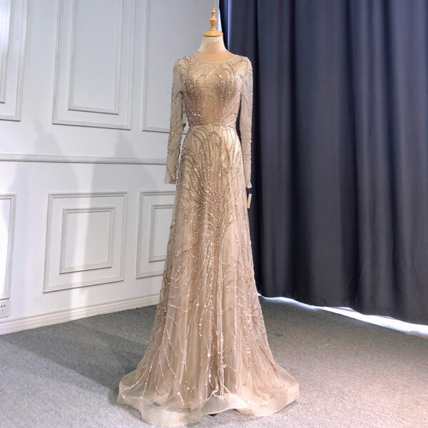 Light Crystal work Luxury Evening Dress