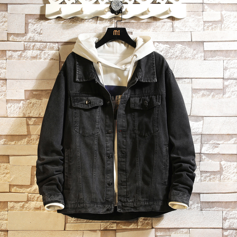 Denim Jacket Embroidered Hole Plus Size Men - Image 2