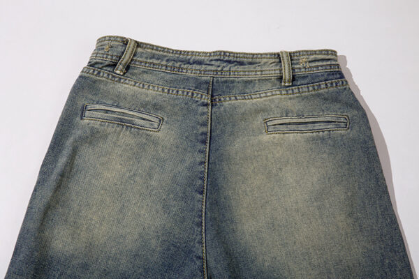 Fashion Denim Straight Mopping Pants Men - Image 4