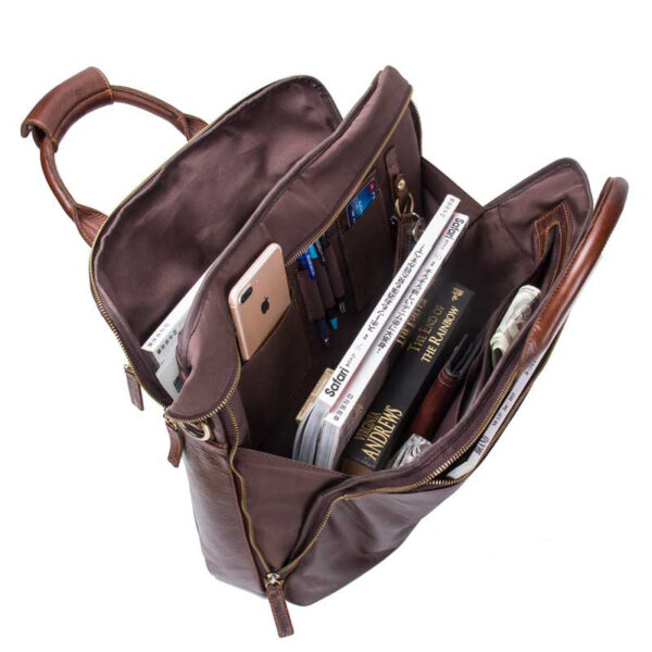 Casual Leather Business Briefcase - Image 3