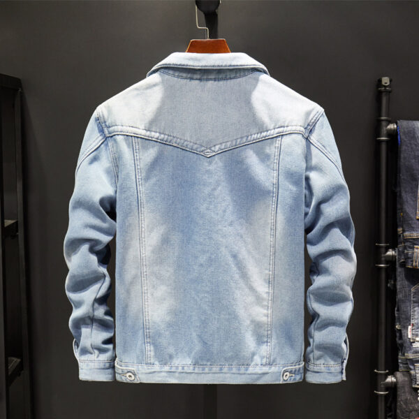 Denim Jacket Men Korean  Casual Jacket - Image 5