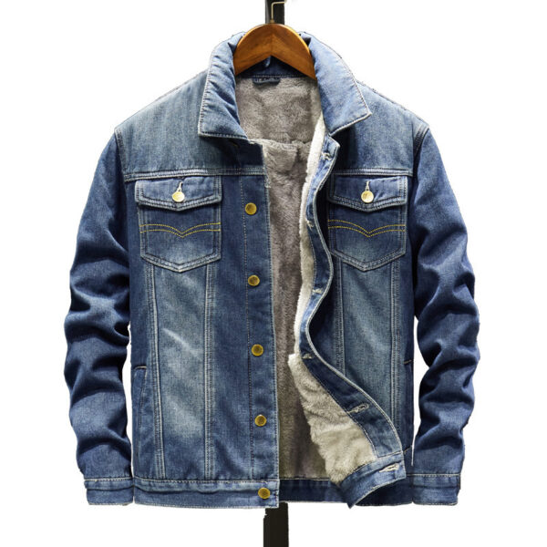 Denim Jacket Men Korean  Casual Jacket - Image 3