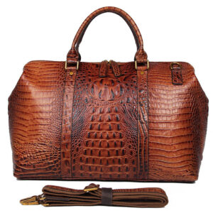 Brown Crocodile  Real Leather Bag