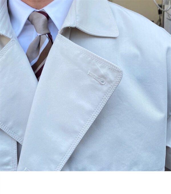 Mid-length Trench Coat With Double-breasted Lapels - Image 5