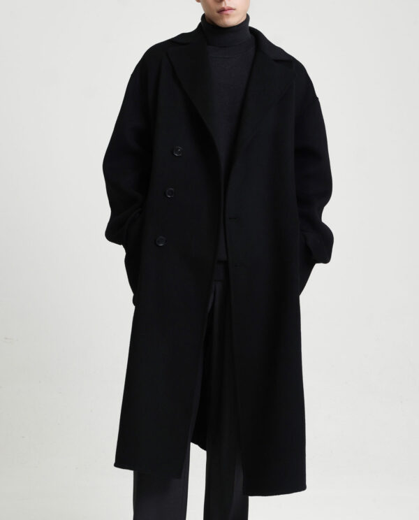 Long Double-faced Woolen Goods Wool Overcoat Men - Image 6