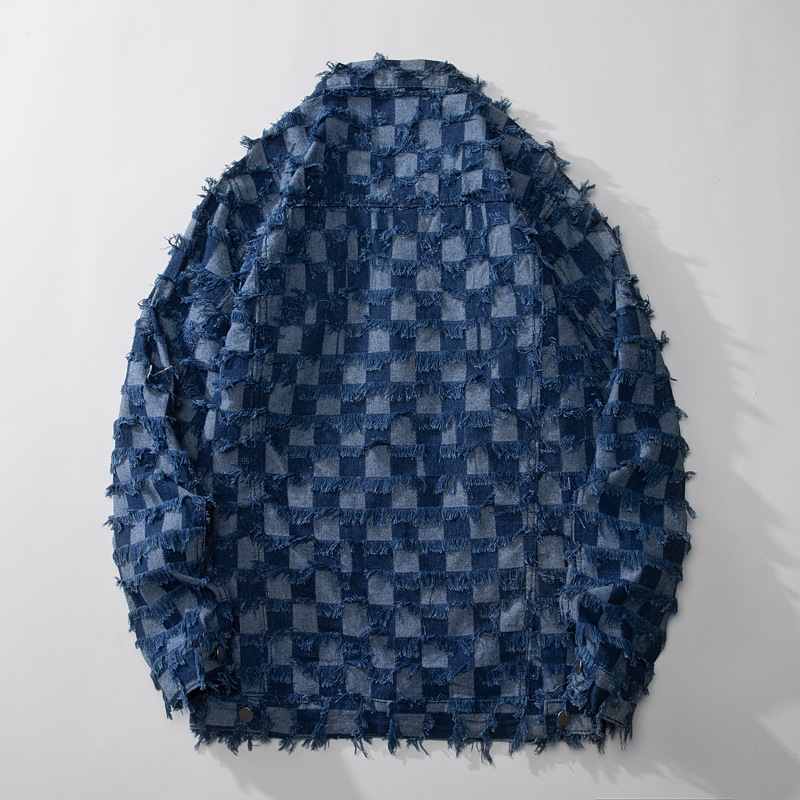 Cowboy Jacket Men Loose Burrs Denim Jacket Men - Image 5