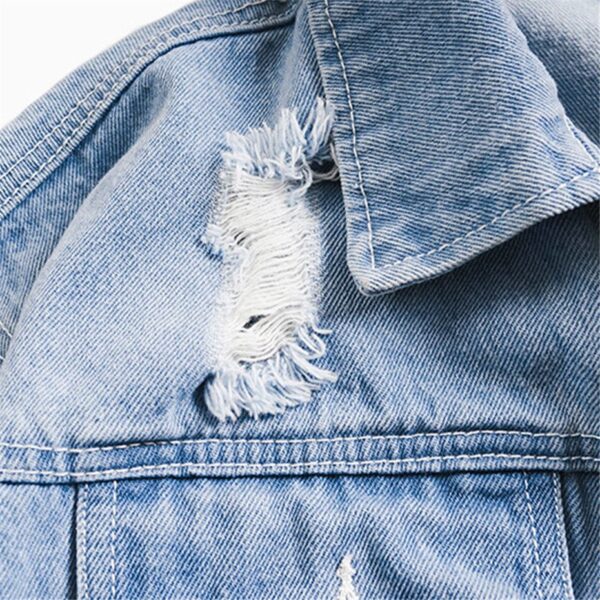 Denim, jacket male hip-hop style, men - Image 4