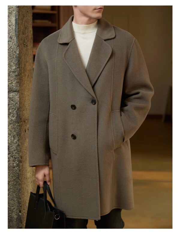 Double-sided Woolen Coat Men's Mid-length Woolen Thick Coat - Image 3