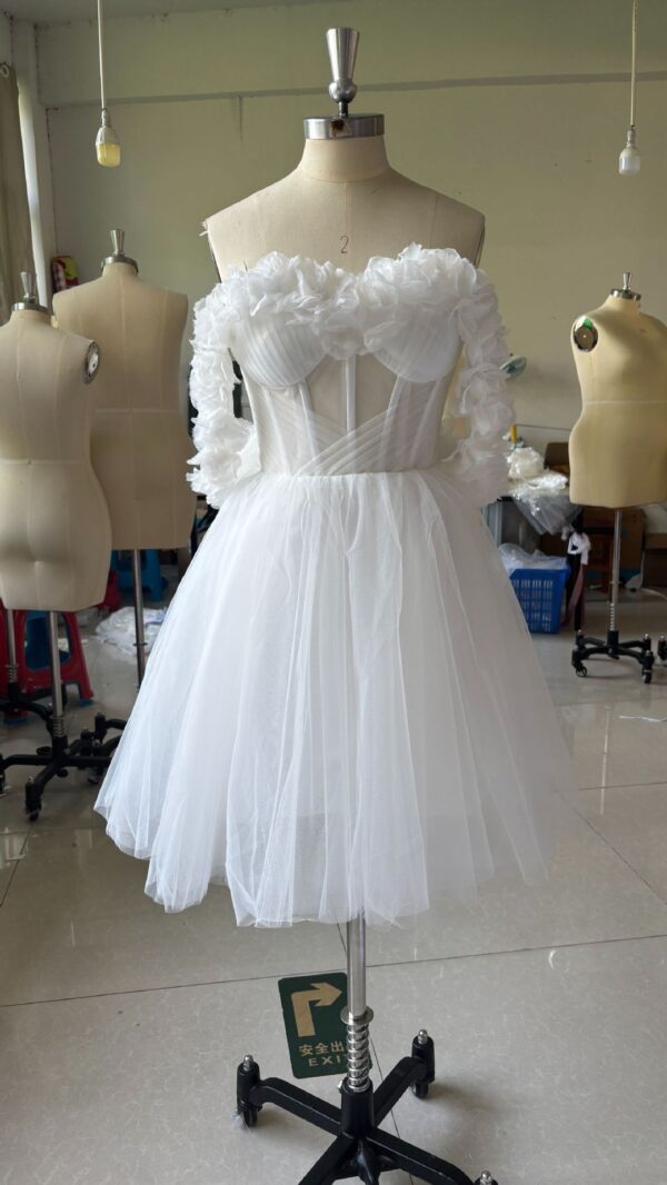 Lace Off-shoulder Party Dress - Image 3