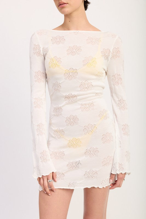 MINI OPEN BACK LONG SLEEVE DRESS