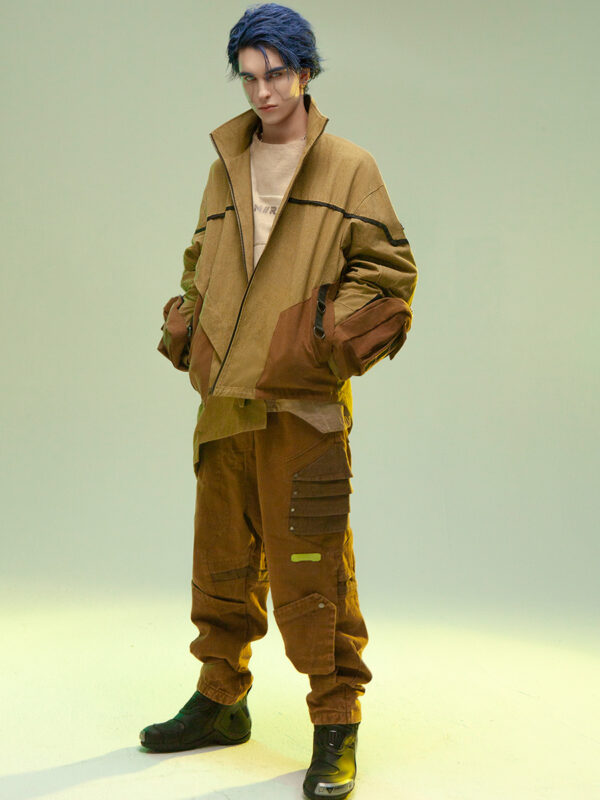 Asymmetric Medium And Long Sandstone Wind Coat - Image 9
