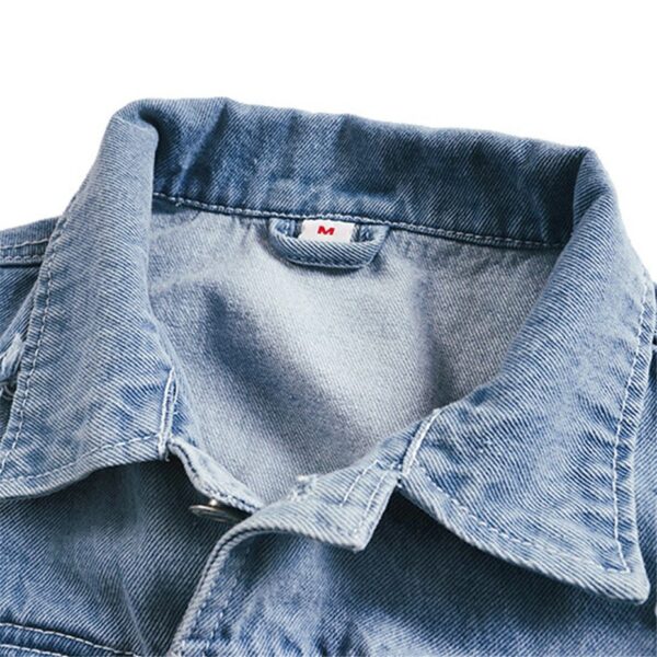 Denim, jacket male hip-hop style, men - Image 5