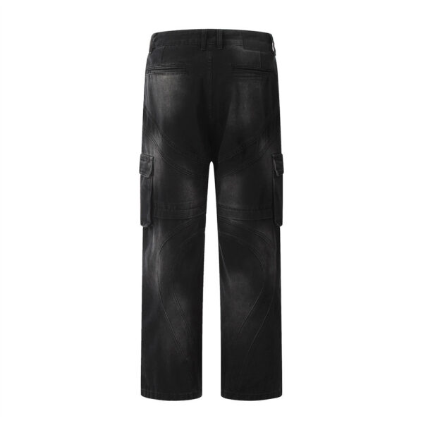 Inkjet Straight-leg Denim Overalls Men - Image 4