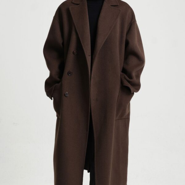 Long Double-faced Woolen Goods Wool Overcoat Men - Image 3