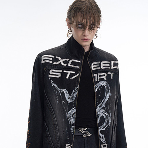 Hand-painted Snake Pattern Coat Men