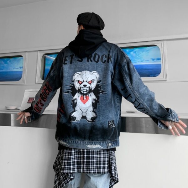 Loose Denim Shirt Men Jacket - Image 2