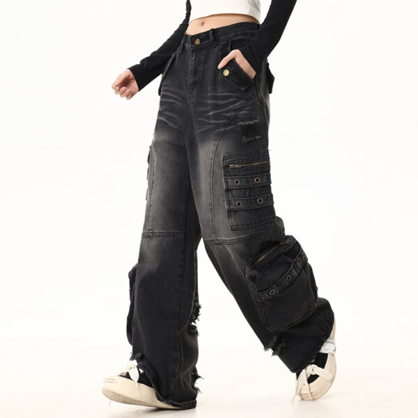 Hole Denim Overalls Men - Image 9