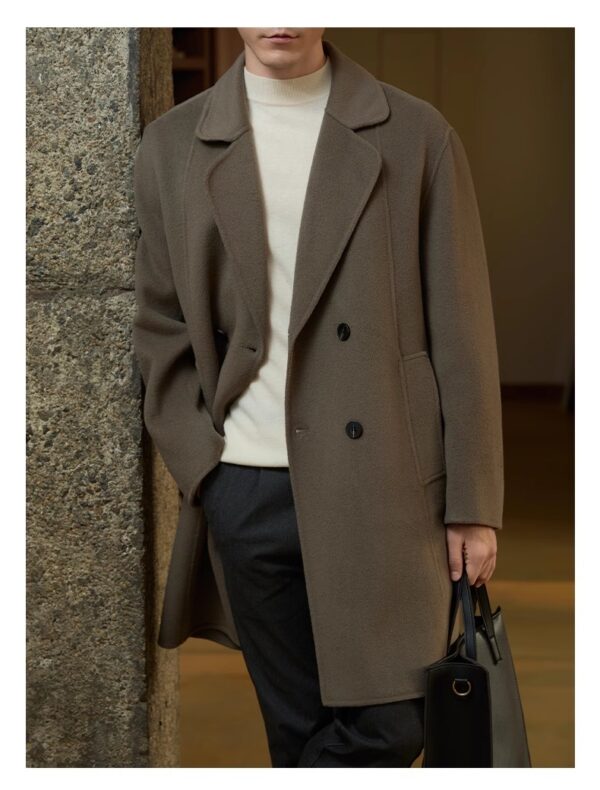 Double-sided Woolen Coat Men's Mid-length Woolen Thick Coat - Image 8