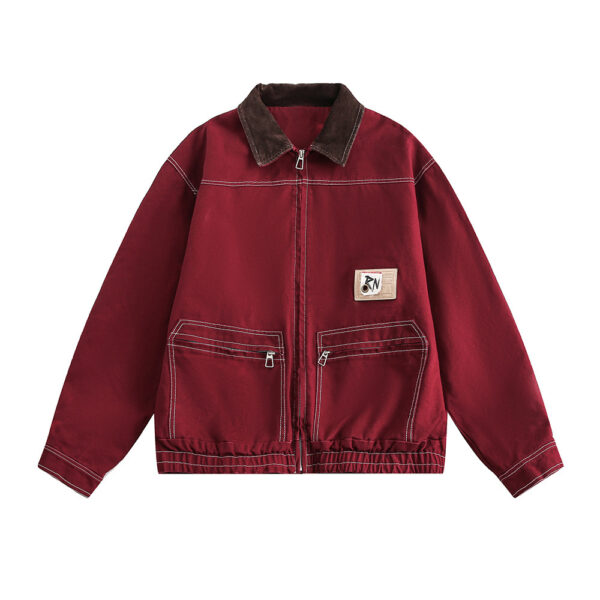 American Retro Simple Denim Coat Men - Image 4