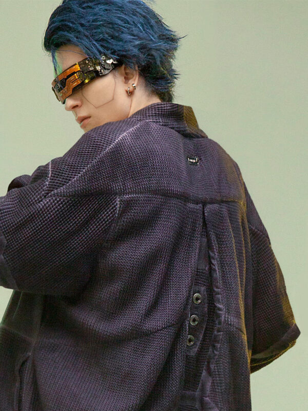 Men's  Fashion Dyed Washed Hanfu Cardigan - Image 4