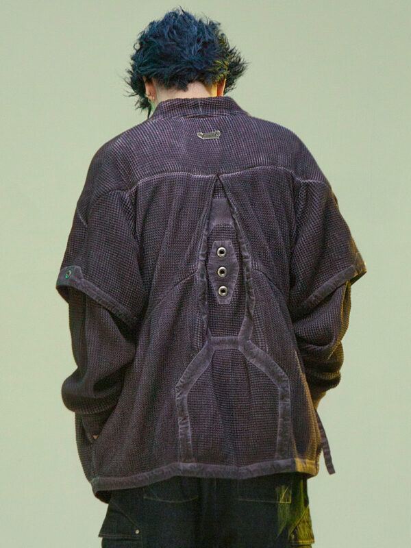 Men's  Fashion Dyed Washed Hanfu Cardigan - Image 5