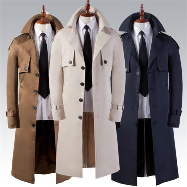 Men's Trench Coat Super Long