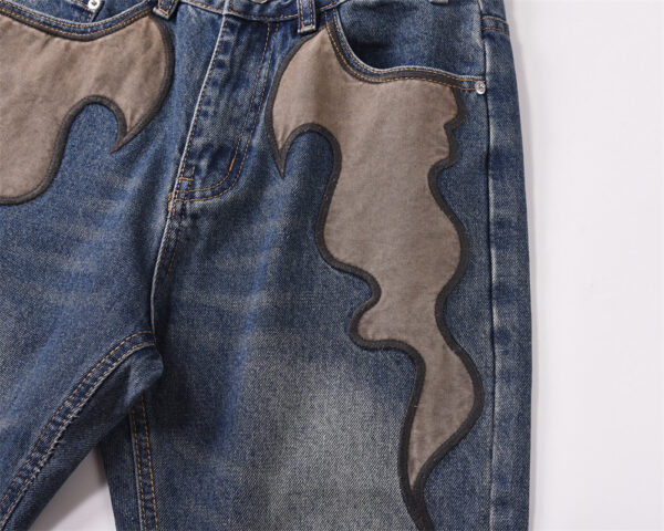 Fashion Horn Denim Pants Men - Image 3