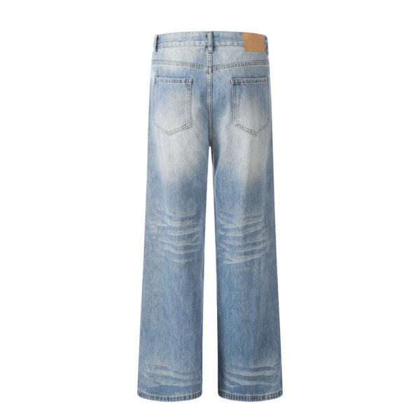 Fashion Unique Gradient Denim Men Trousers - Image 4