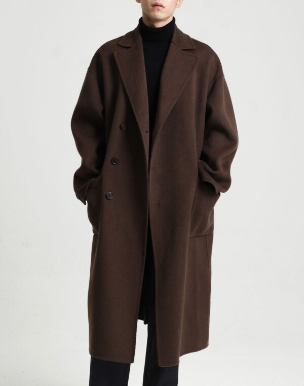 Long Double-faced Woolen Goods Wool Overcoat Men - Image 7