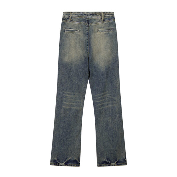 Fashion Denim Straight Mopping Pants Men - Image 3