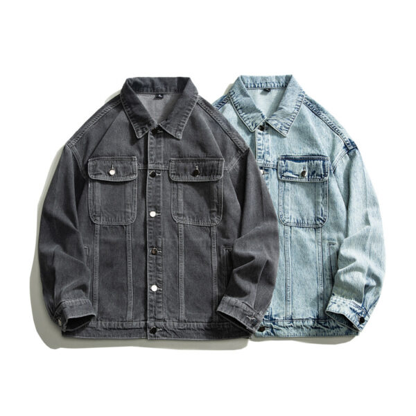 Fashion American Vintage Denim Jacket Men - Image 6