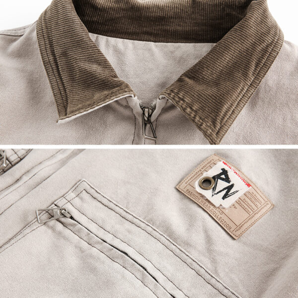 American Retro Simple Denim Coat Men - Image 2