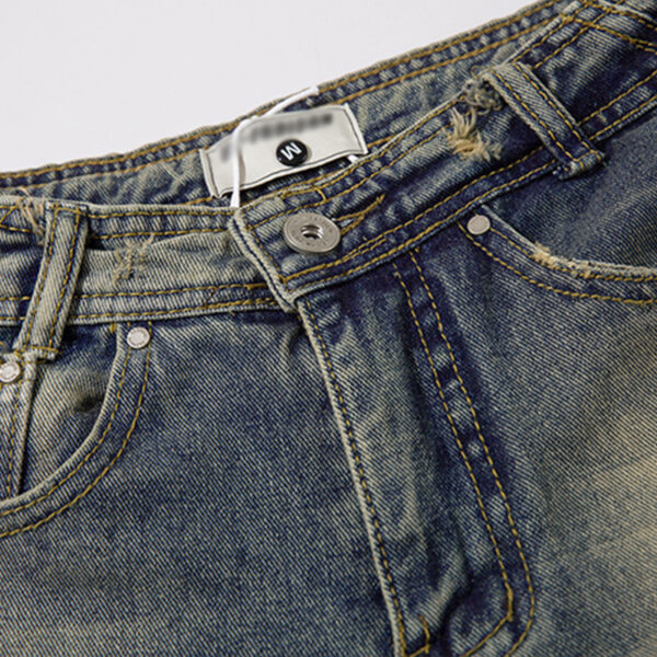 Fashion Denim Straight Mopping Pants Men - Image 9