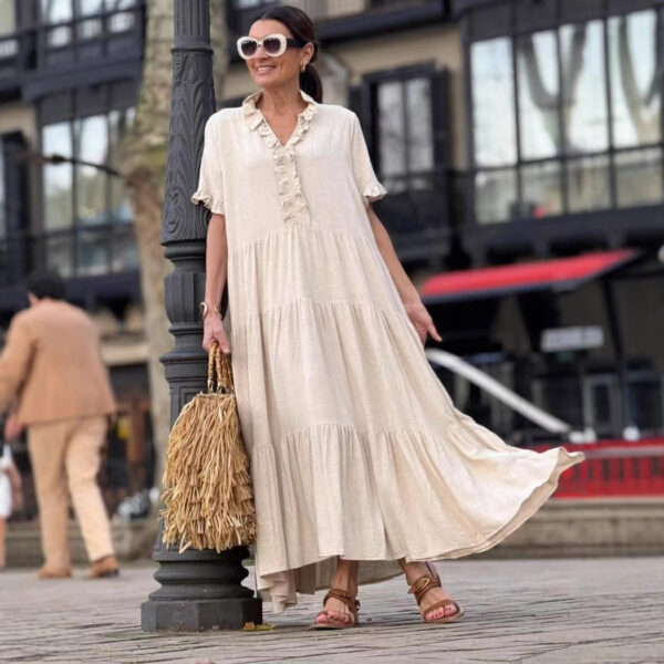 Women's Fashion Casual Polo Collar Dress - Image 2