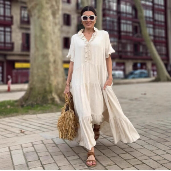 Women's Fashion Casual Polo Collar Dress