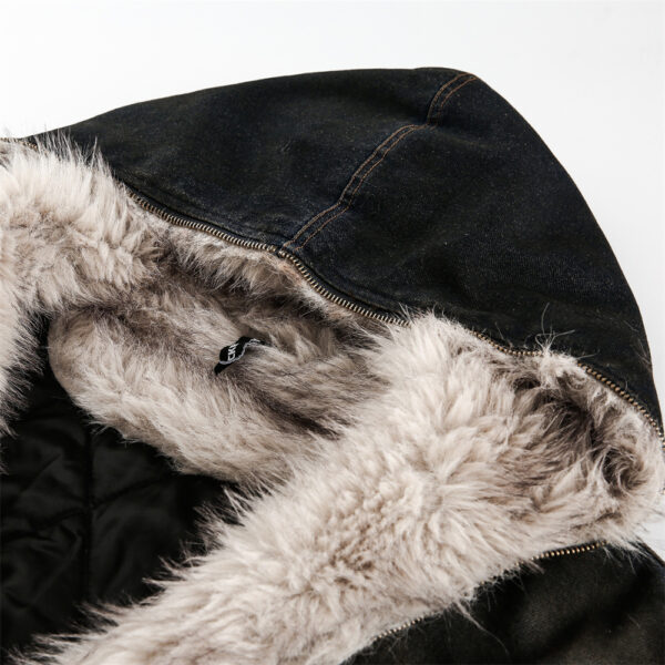 Denim Hooded Cotton Coat Jacket Winter Men - Image 5