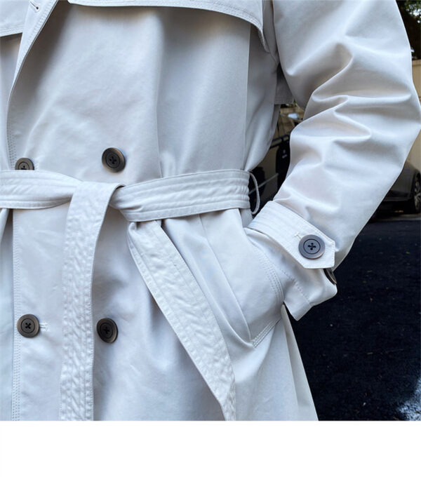 Mid-length Trench Coat With Double-breasted Lapels - Image 6