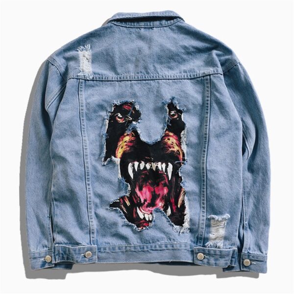Denim, jacket male hip-hop style, men