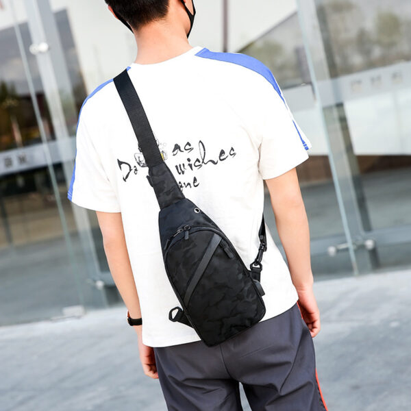 Camouflage Chest Bags Men Crossbody Bag With Headphone Hole - Image 7