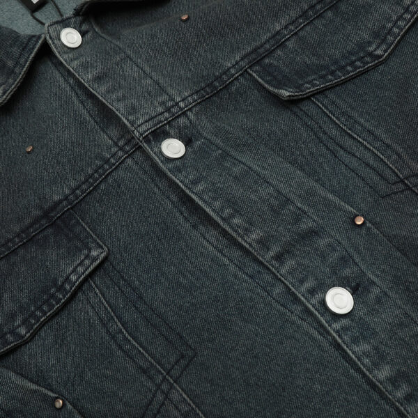 Punk Distressed Denim Jacket Coat Men - Image 9