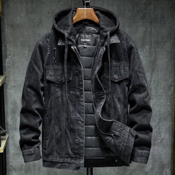 Thick denim jacket men - Image 5