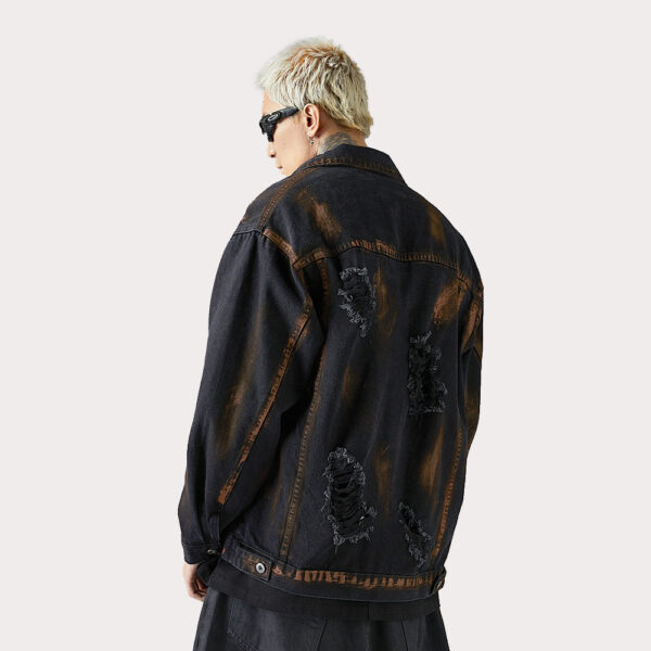 Fashion Holes Denim Clothes Jacket Men - Image 2