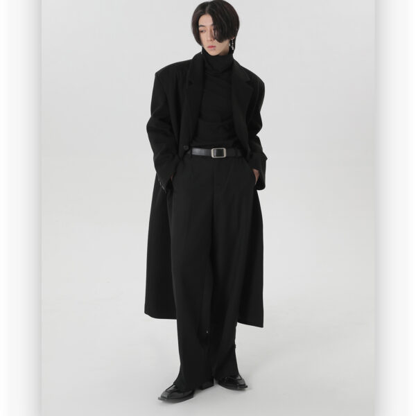 Korean Style Long Woolen Coat Winter - Image 3