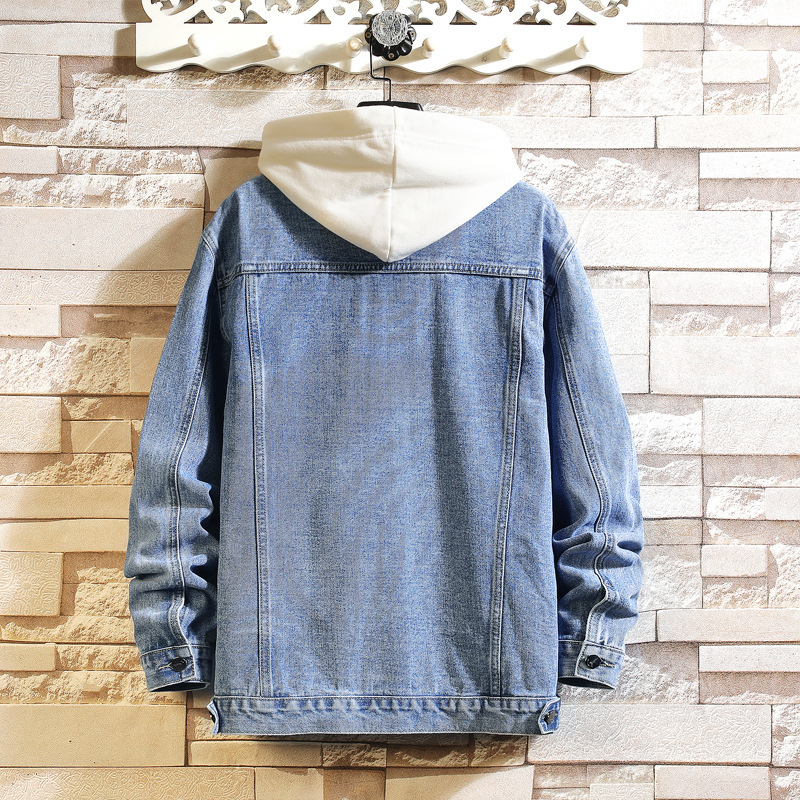 Denim Jacket Embroidered Hole Plus Size Men - Image 4