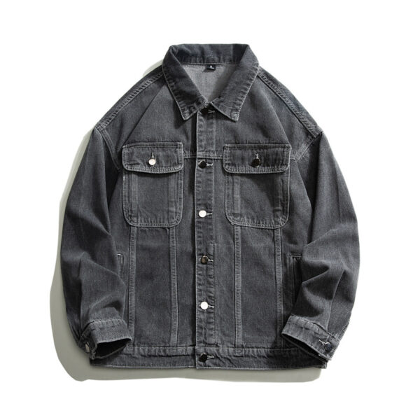 Fashion American Vintage Denim Jacket Men - Image 4