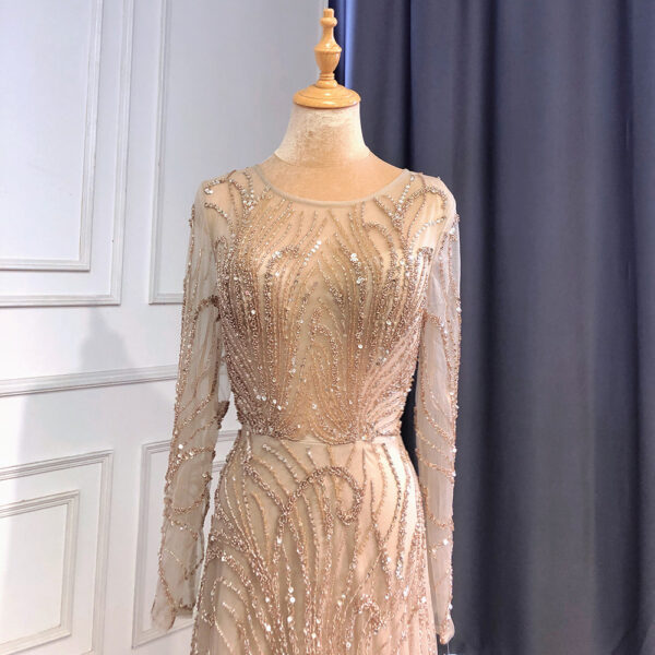 Light Crystal work Luxury Evening Dress - Image 4