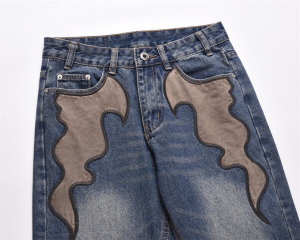 Fashion Horn Denim Pants Men - Image 9