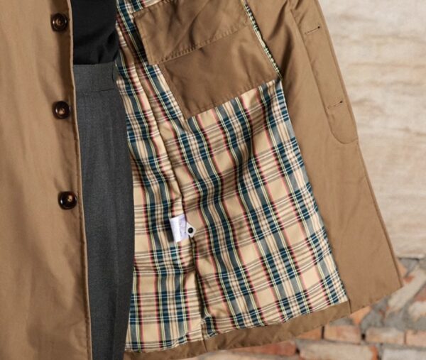 Retro Down Mid-length Trench Coat - Image 4